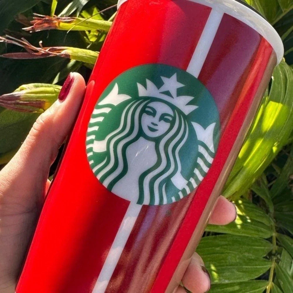 Starbucks 2018 Holiday Stripe Red Cup Double Wall Travel Tumbler 12 Oz